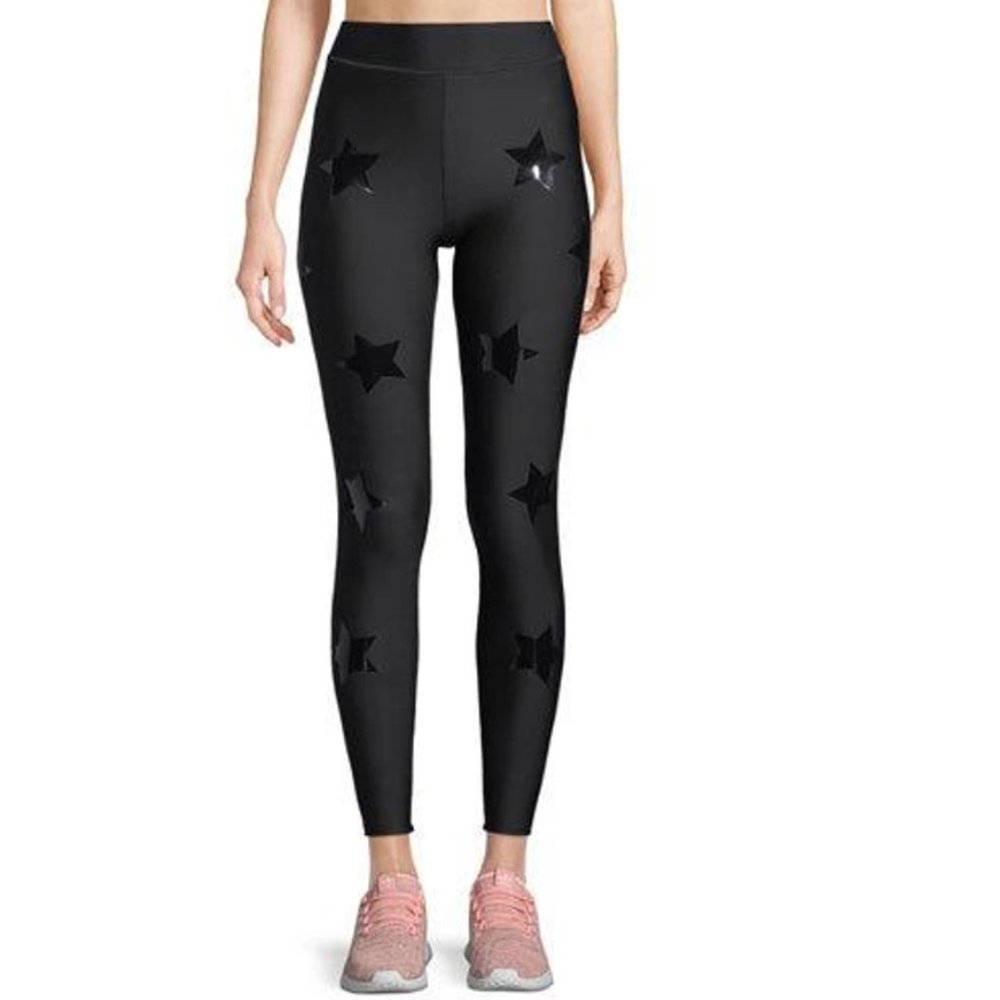 Ultracor Lux Knockout Star-print Ankle Leggings In Black